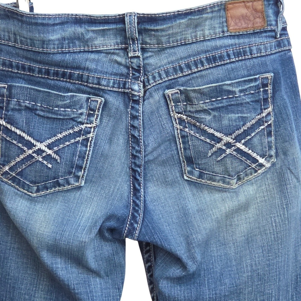 BKE Jeans Culture Straight Leg Mens Blue Medium Wash Excellent Stretch 32x33 1/2